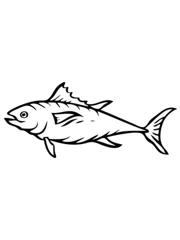 Tuna Fish Coloring Page